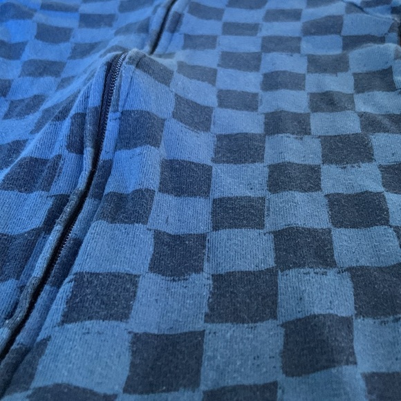 🍊5/$25 Carter's Blue and Gray Checkered Footie Pajama size 12m - Picture 5 of 7